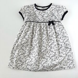 Janie and Jack Baby Girls Floral Dress Black/White size 12-18M